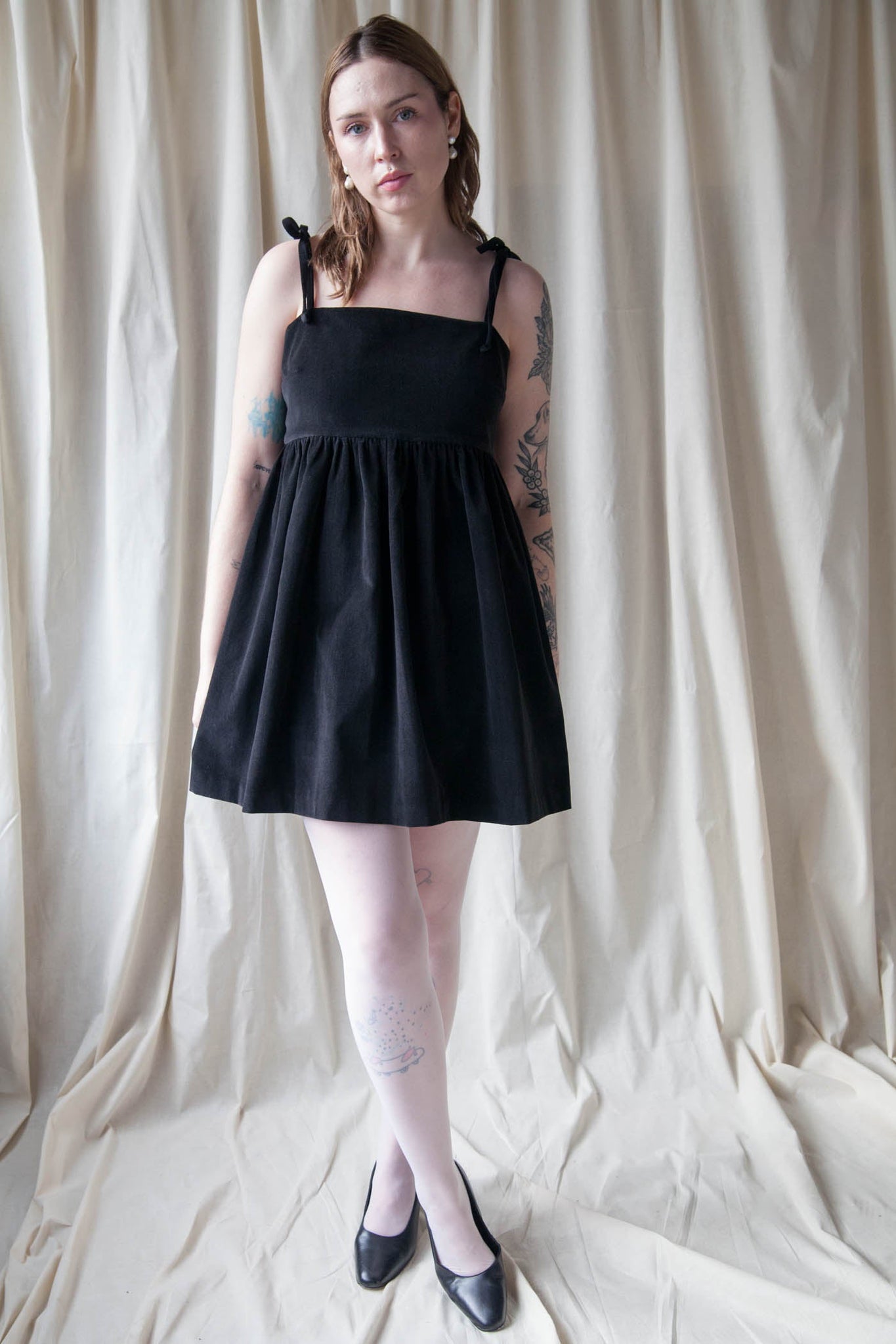Colette Dress - Black Velvet (XS)