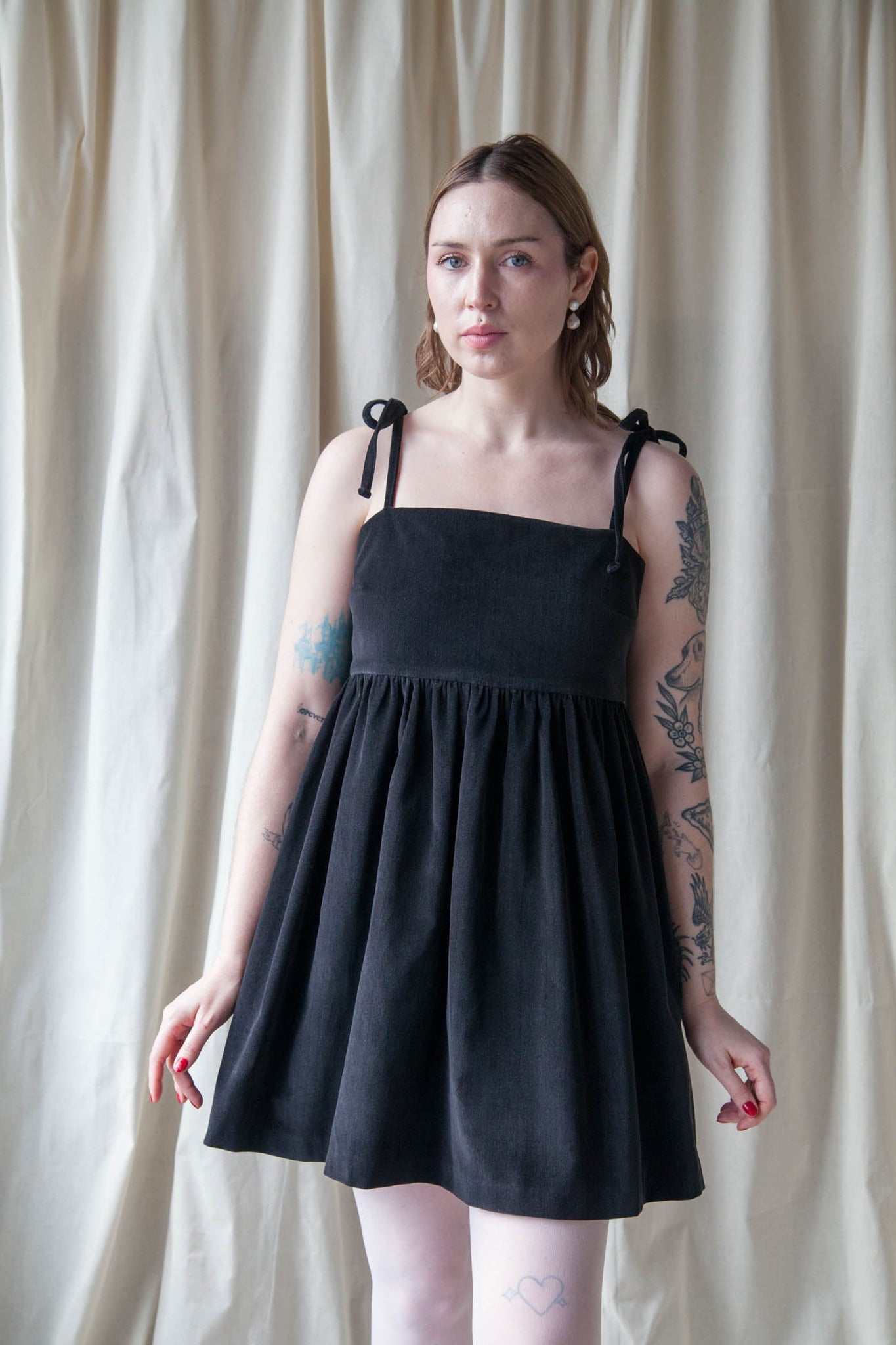 Colette Dress - Black Velvet (XS)
