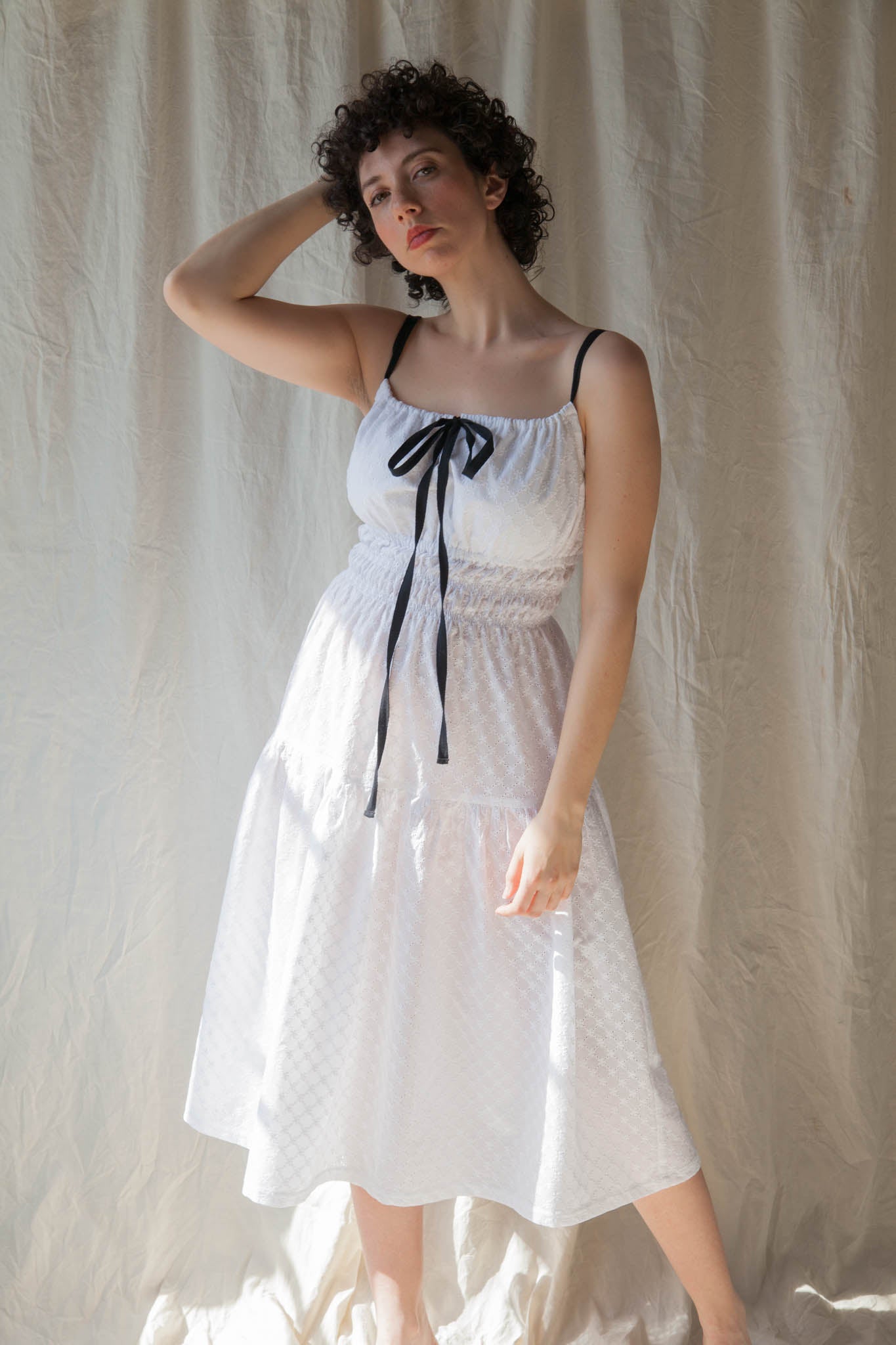 BIRDIE Dress - White Broderie