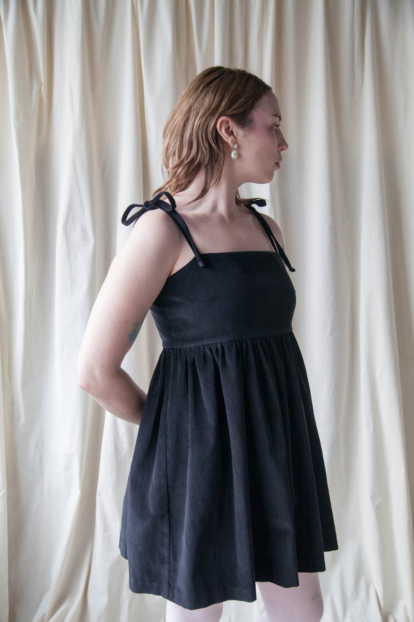 Colette Dress - Black Velvet