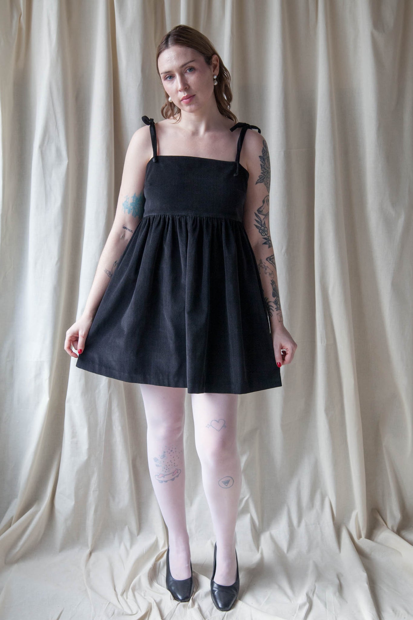 Colette Dress - Black Velvet